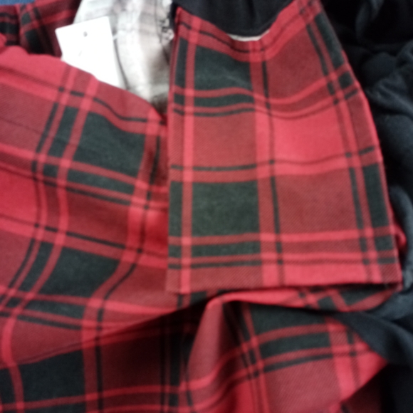 Reworked Custom "Death" Plaid Tartan 1990s Band Shorts - Picture 4 of 7